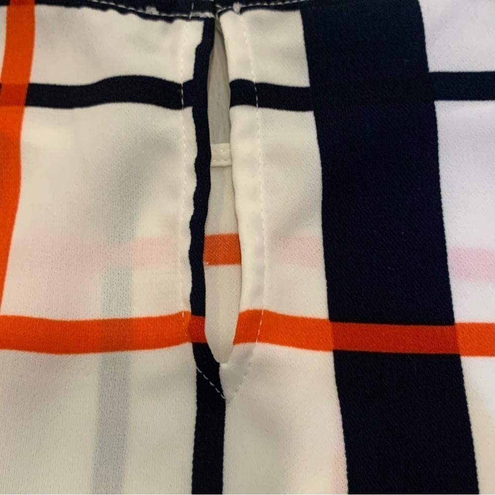 Zara Basic Patterned Stripe Blouse S - Picture 4 of 6